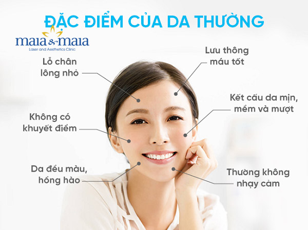 Đặc điểm nhận biết da thường Đặc điểm nhận biết da thường